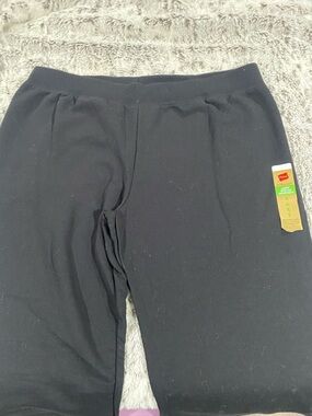 Hanes Black  Joggers with Elastic Waist